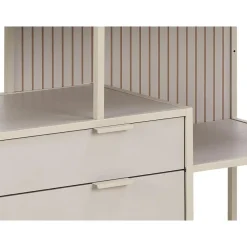 Wandkasten-Hioshop Sea wandkast 2 lades 3 planken grijs