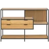 Wandkasten-Hioshop Sea wandkast 2 lades 3 planken natuur