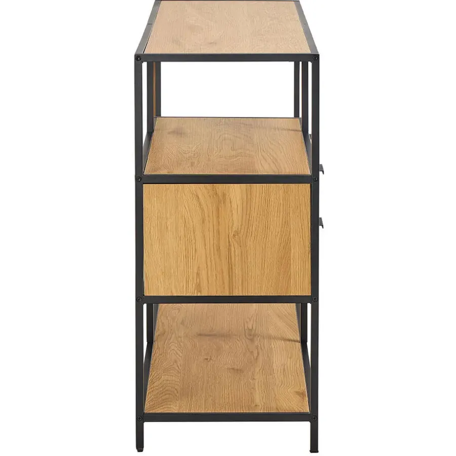 Wandkasten-Hioshop Sea wandkast 2 lades 3 planken natuur