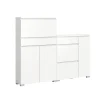 Schoenenkasten-Merkloos Hioshop Shoelove schoenenkast set met 2 3 deuren- 2 vouwdeuren- 1 lade wit