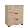 Hioshop Sofia ladekast 3 lades eikdecor