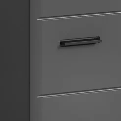 Wastafelkasten-Merkloos Hioshop Soft wastafel 2 deuren grijs hoogglans- grijs
