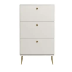 Schoenenkasten-Hioshop Softline schoenenkast 6 kleppen wit