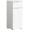 Merkloos Hioshop Solero badkamerkast 1 deur- 1 lade wit hoogglans- wit