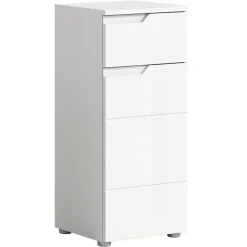 Merkloos Hioshop Solero badkamerkast 1 deur- 1 lade wit hoogglans- wit