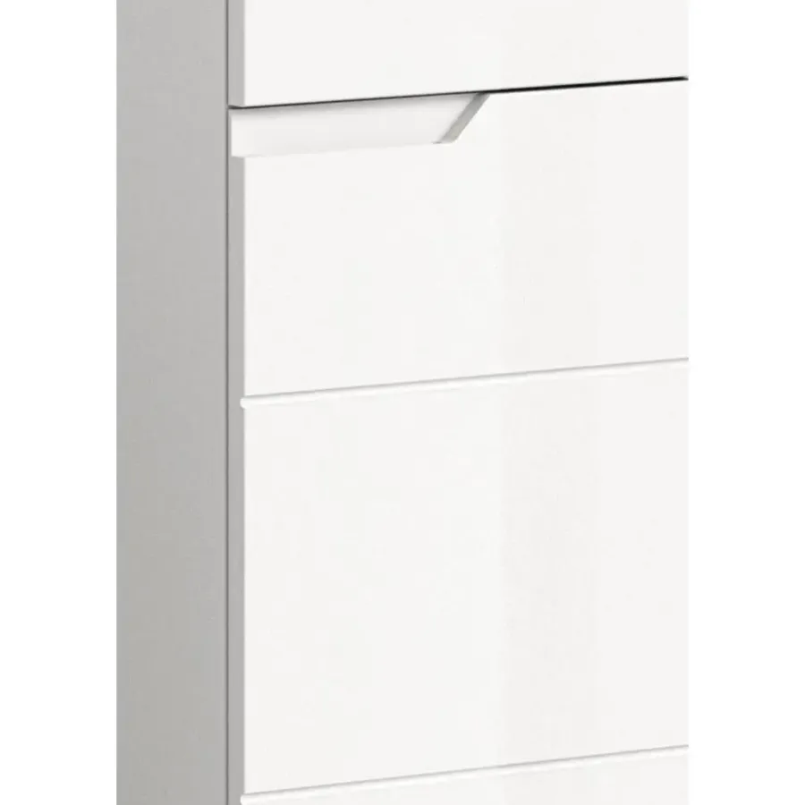Merkloos Hioshop Solero badkamerkast 2 deuren- 1 lade wit hoogglans- wit