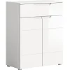 Merkloos Hioshop Solero schoenenkast 2 deuren- 1 lade wit hoogglans- wit