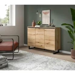 Merkloos Hioshop Tomasa dressoir 3 deuren eiken decor