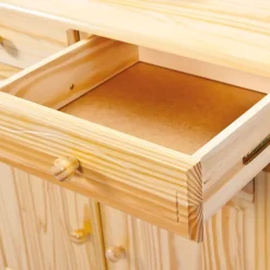 Buffetkasten-Hioshop Toswa vitrinekast 3 deuren- 2 glazen deuren- 3 lades- 2 open ruimtes