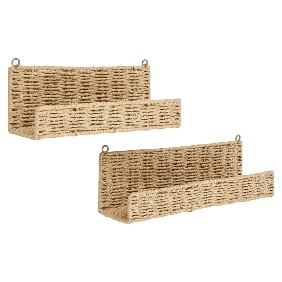 Wandplanken-Hioshop Treviso Wandplank set van 2 natuur