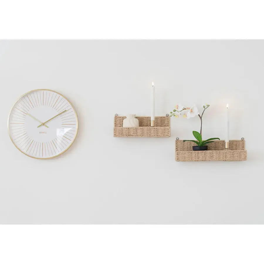 Wandplanken-Hioshop Treviso Wandplank set van 2 natuur