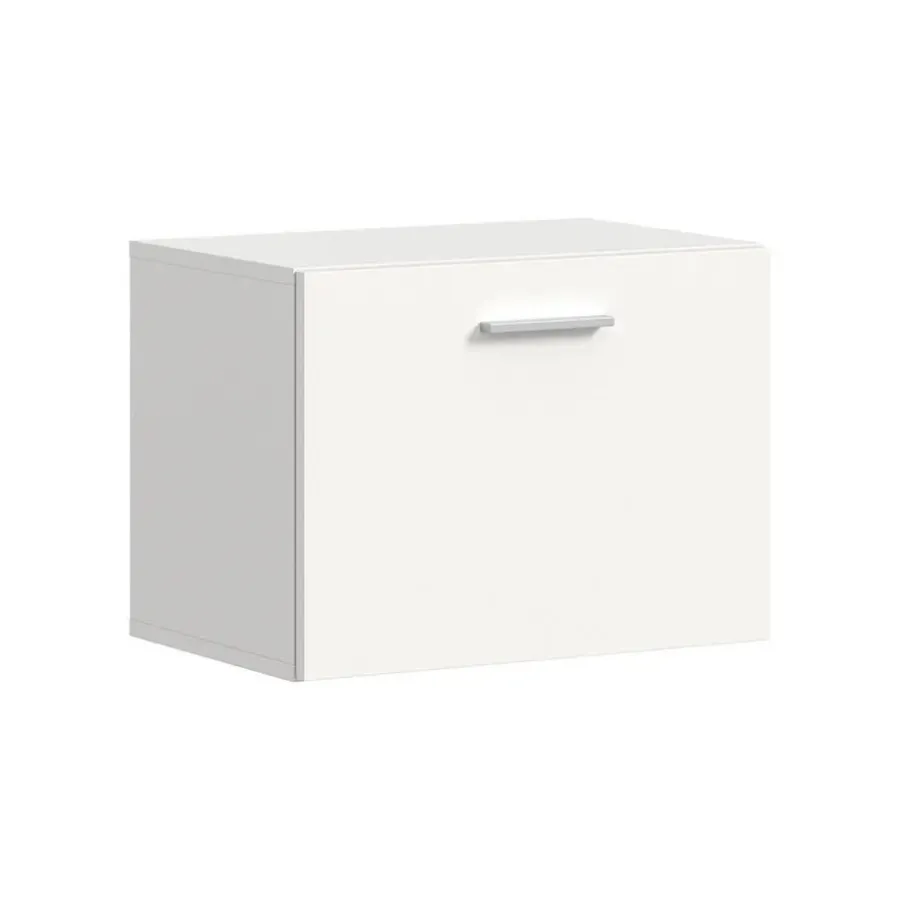 Hioshop Vaga schoenenkast wandgemonteerd 52x39cm 1 klepdeur wit