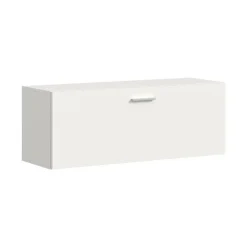 Schoenenkasten-Hioshop Vaga schoenenkast wandgemonteerd 104x39cm 1 klepdeur wit