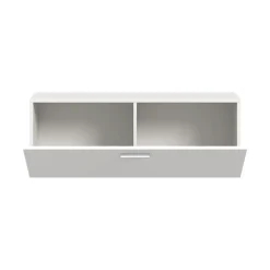 Schoenenkasten-Hioshop Vaga schoenenkast wandgemonteerd 104x39cm 1 klepdeur wit