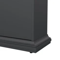Schoenenkasten-Hioshop Venedig schoenenkast met 3 klepdeuren mat grijs