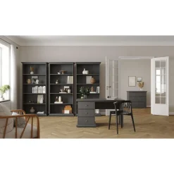 Wandkasten-Hioshop Venedig wandkast 5 vakken mat grijs