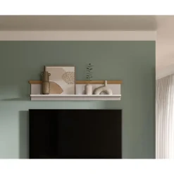 Wandplanken-Hioshop Verona wandplank wit- eik decor