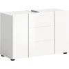 Wastafelkasten-Merkloos Hioshop Vira wastafel 3 deuren- 5 lades wit hoogglans- wit