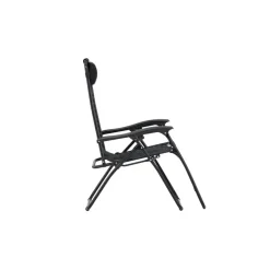 Kamperen En Outdoor-Hioshop Vulcano ligstoel zwart