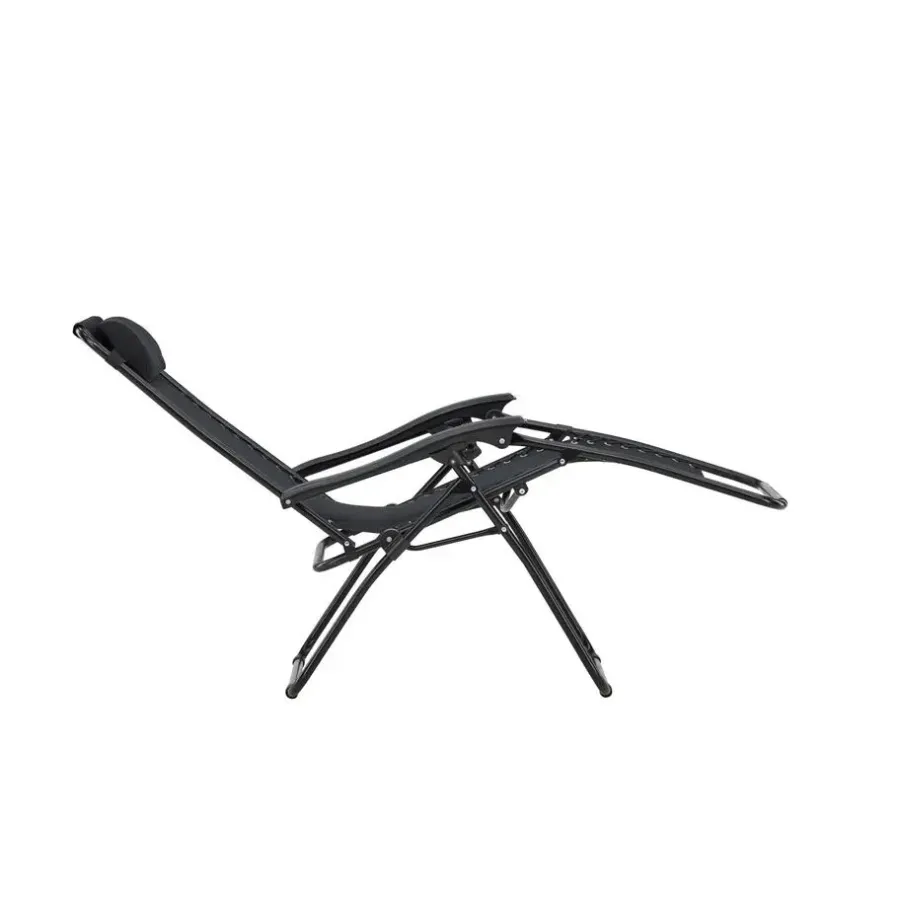 Kamperen En Outdoor-Hioshop Vulcano ligstoel zwart