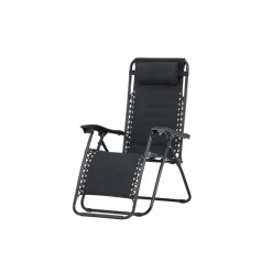 Kamperen En Outdoor-Hioshop Vulcano ligstoel zwart