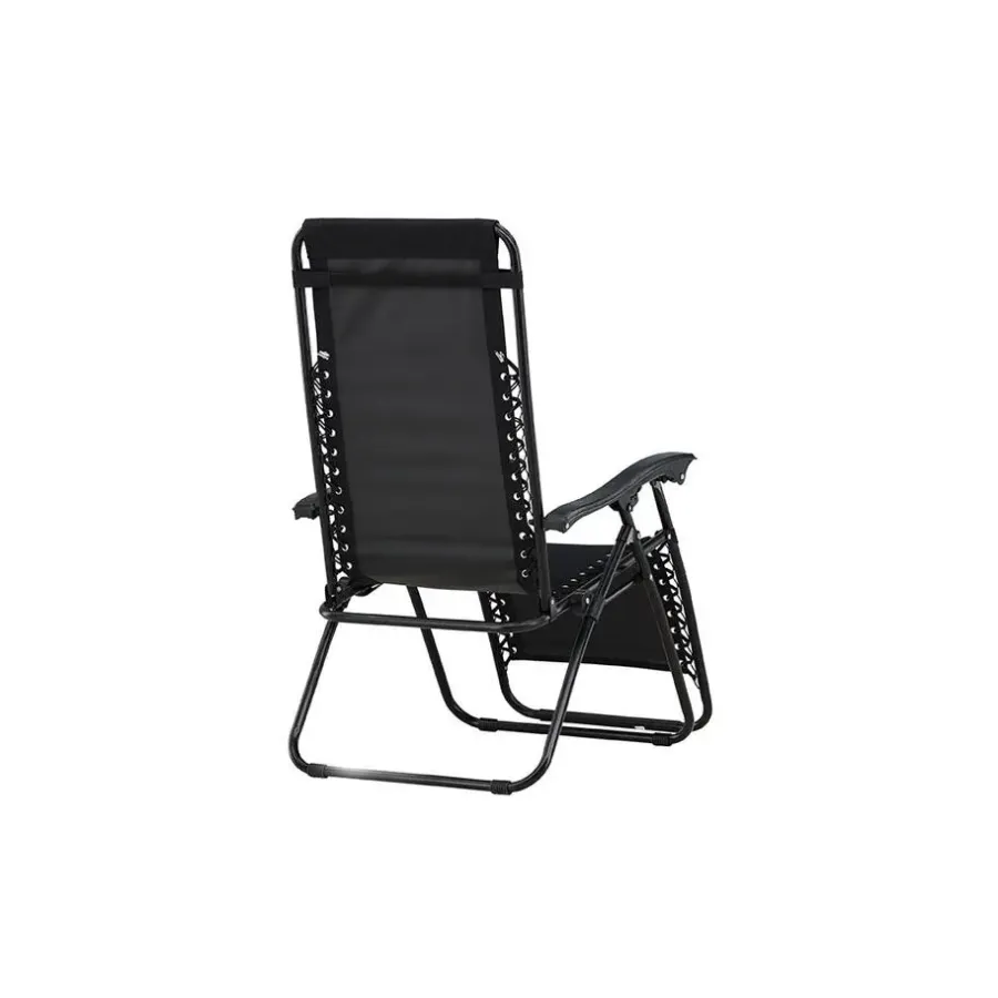 Kamperen En Outdoor-Hioshop Vulcano ligstoel zwart