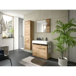 Spiegelkasten-Hioshop Zeno spiegel bad 1 plank eiken decor
