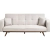 Slaapbanken|Slaapbanken-Leen Bakker HJULBY - Driezitsbank - Lichtbeige - Polyester