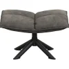 Hockers En Voetenbanken-Leen Bakker Hocker Clayton - antraciet - 45x64x41,50 cm