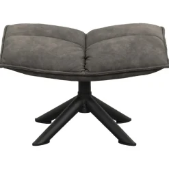 Hockers En Voetenbanken-Leen Bakker Hocker Clayton - antraciet - 45x64x41,50 cm