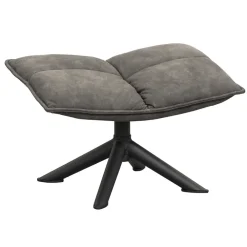 Hockers En Voetenbanken-Leen Bakker Hocker Clayton - antraciet - 45x64x41,50 cm