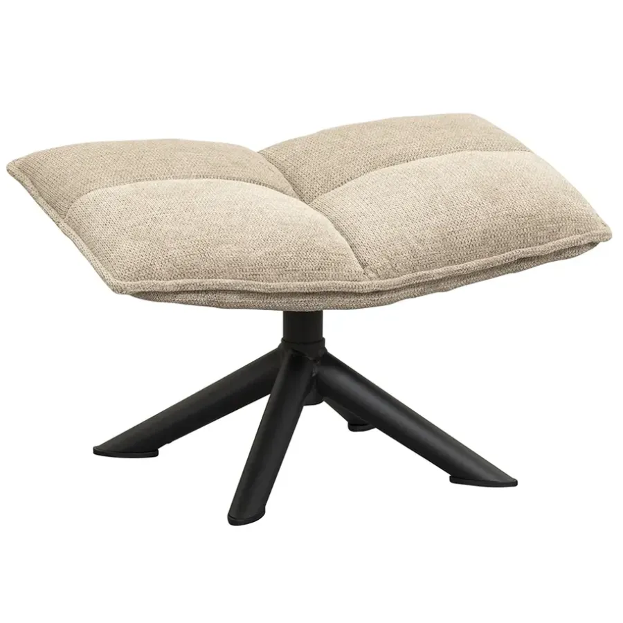Leen Bakker Hocker Clayton - taupe - 45x64x41,50 cm