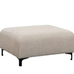 Hockers En Voetenbanken-Leen Bakker Hocker Elsa - stof Anthology - beige - 46x99x77 cm