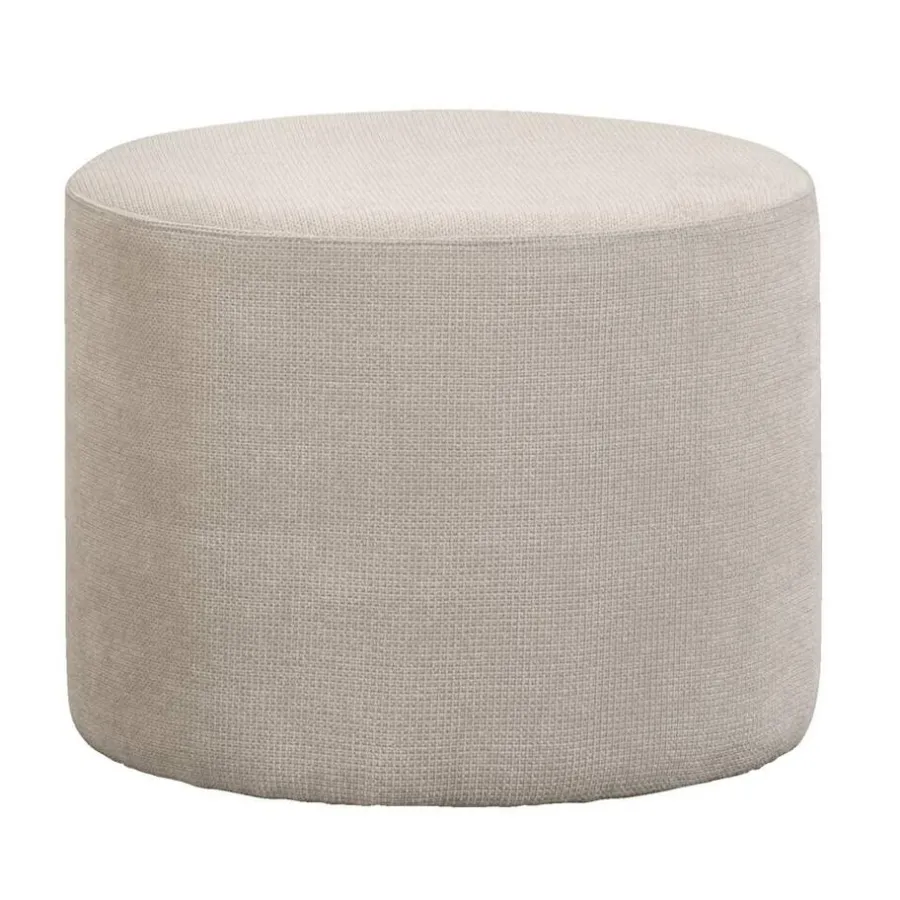 Leen Bakker Hocker Rondo - zand - 42,8x56x56 cm