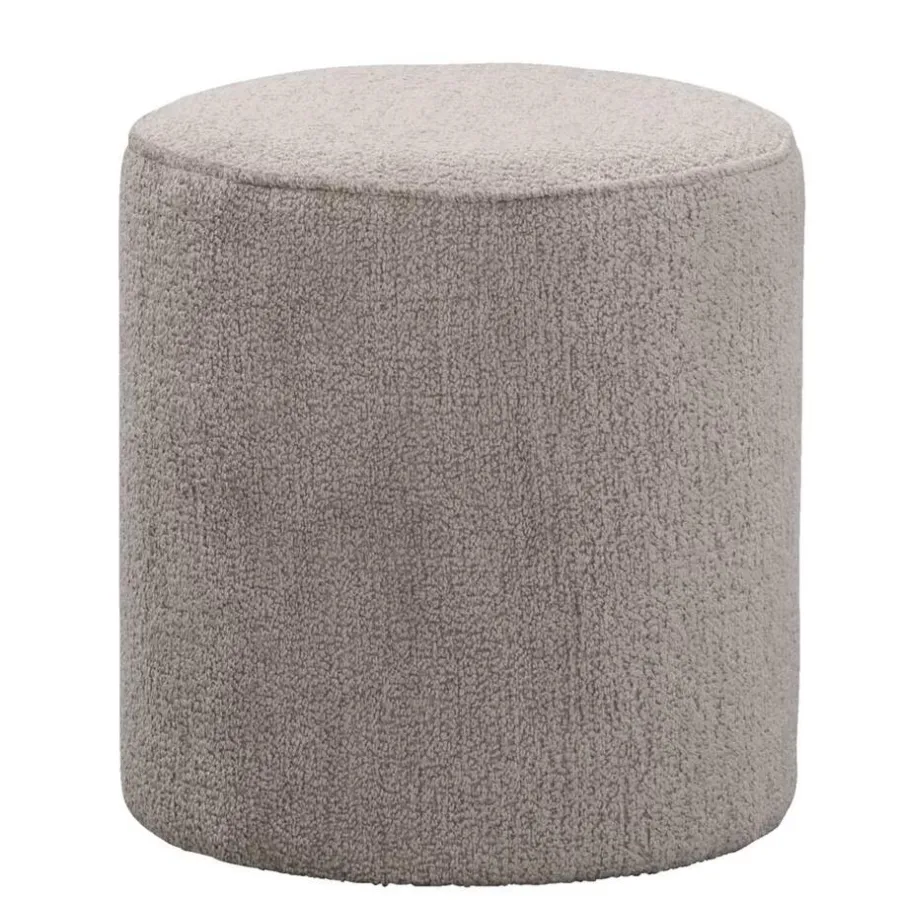 Leen Bakker Hocker Wenen - taupe - 40xØ37 cm