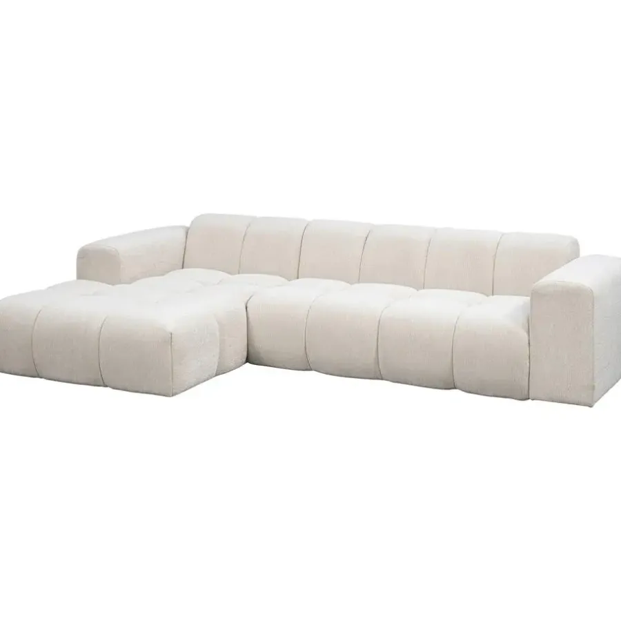 Hoekbanken-Leen Bakker Hoekbank Beau links - Raven - beige