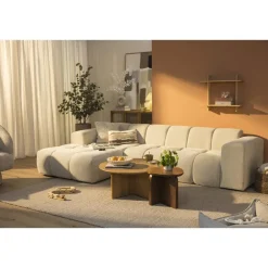 Hoekbanken-Leen Bakker Hoekbank Beau links - Raven - beige
