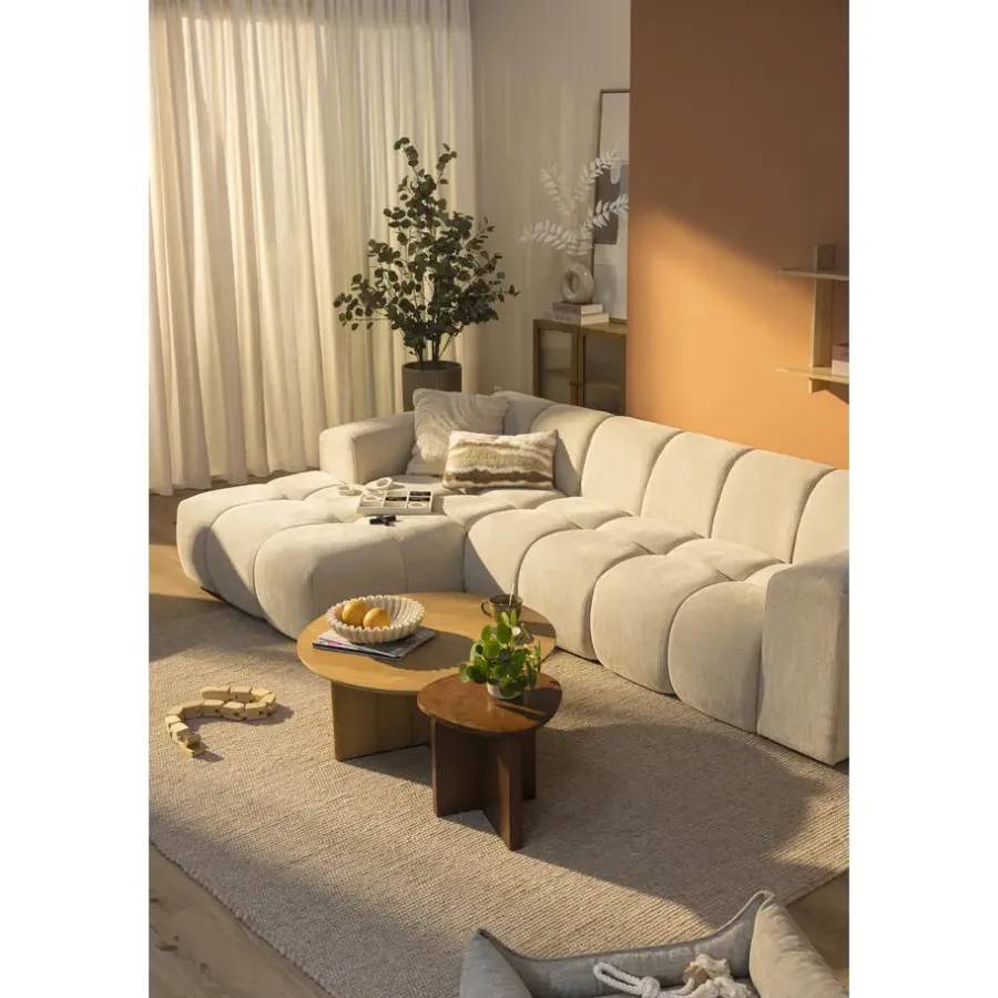 Hoekbanken-Leen Bakker Hoekbank Beau links - Raven - beige