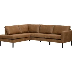 Hoekbanken-Leen Bakker Hoekbank Collin links - cognac