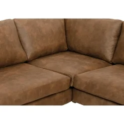 Hoekbanken-Leen Bakker Hoekbank Collin links - cognac