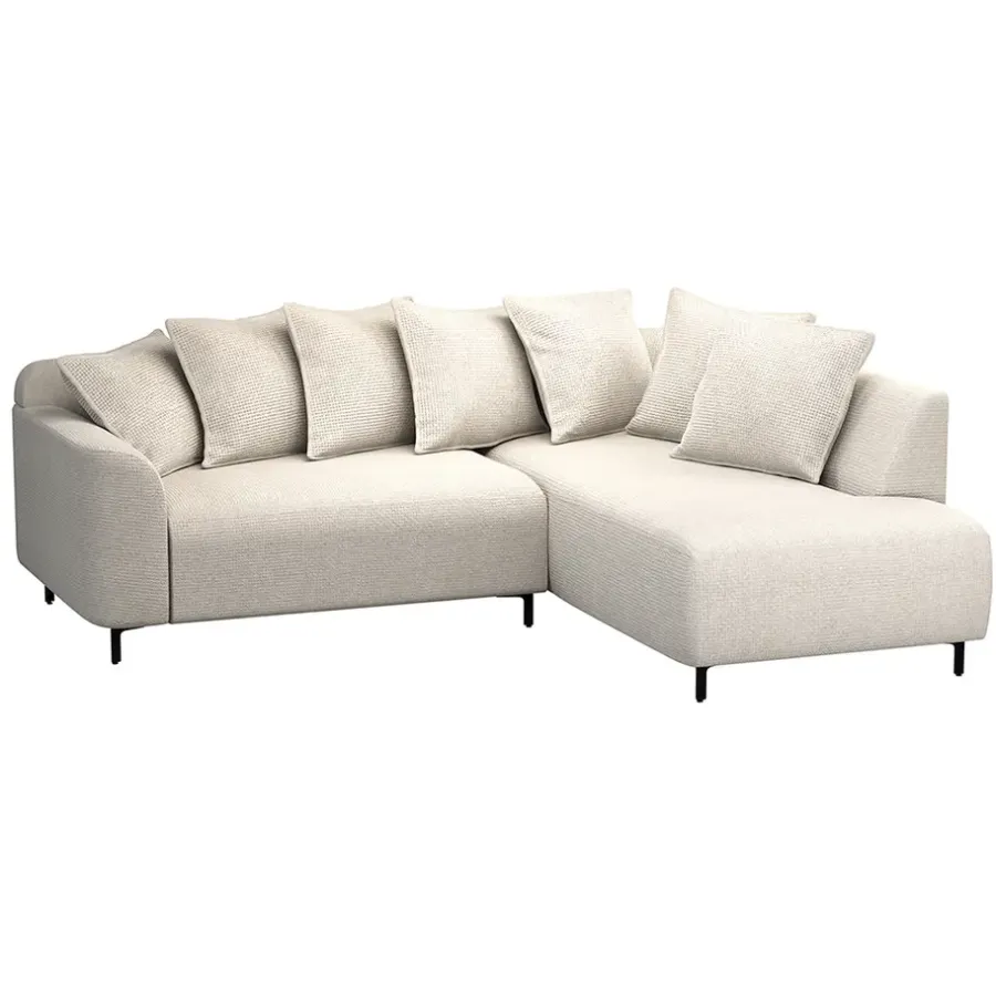 Leen Bakker Hoekbank Elsa rechts - stof Eden - beige