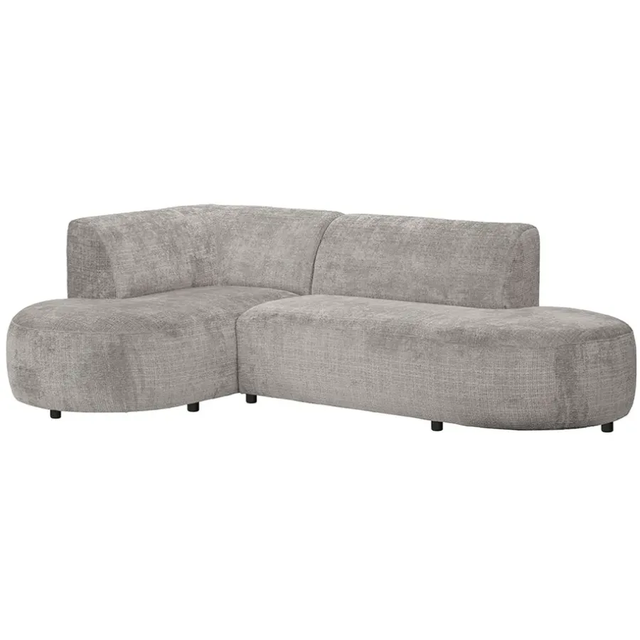 Leen Bakker Hoekbank Luna links - stof Cremona - beige