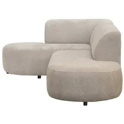 Leen Bakker Hoekbank Luna links - stof Rebel - beige