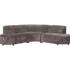Leen Bakker Hoekbank Luna rond - stof Cremona - taupe