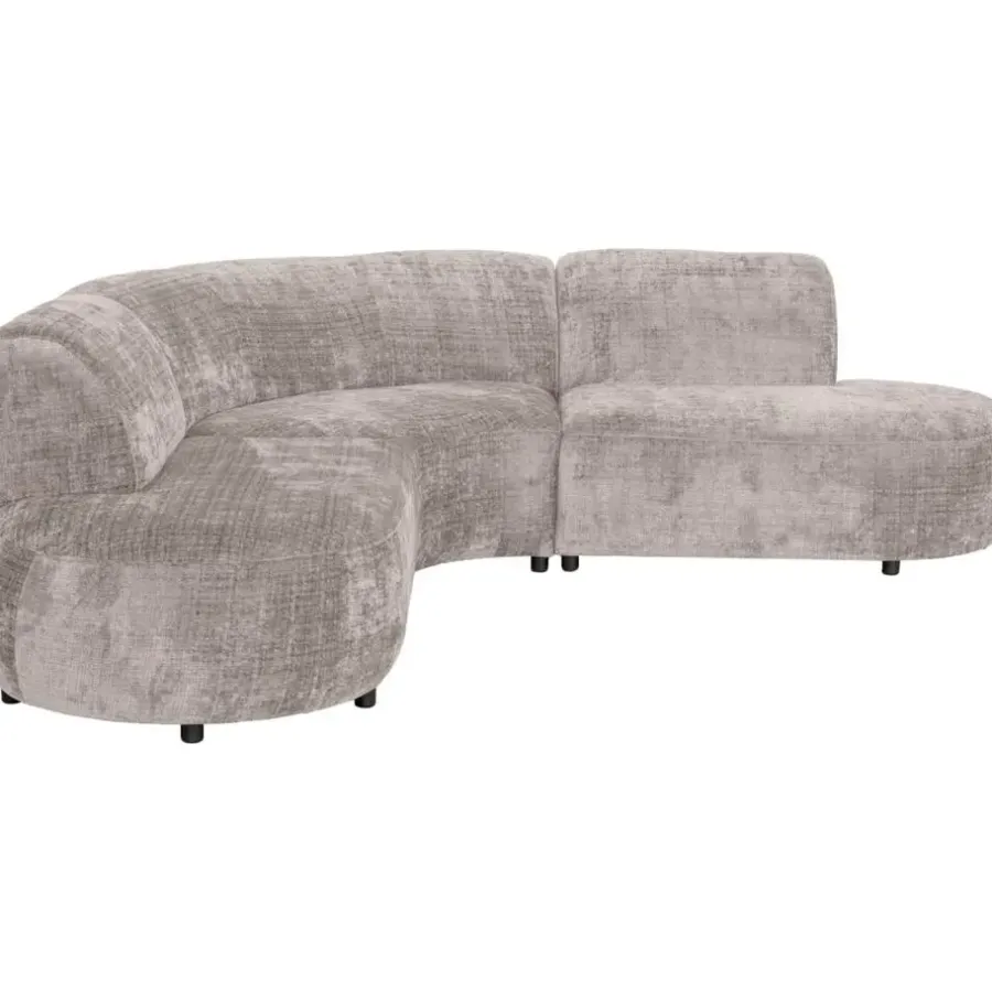 Leen Bakker Hoekbank Luna rond - stof Cremona - beige