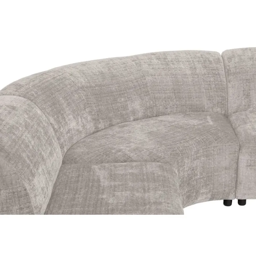 Leen Bakker Hoekbank Luna rond - stof Cremona - beige