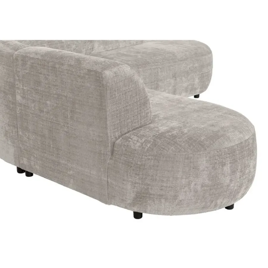 Leen Bakker Hoekbank Luna rond - stof Cremona - beige