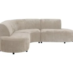 Leen Bakker Hoekbank Luna rond - stof Rebel - beige