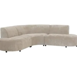 Leen Bakker Hoekbank Luna rond - stof Rebel - beige