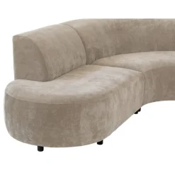 Leen Bakker Hoekbank Luna rond - stof Rebel - beige